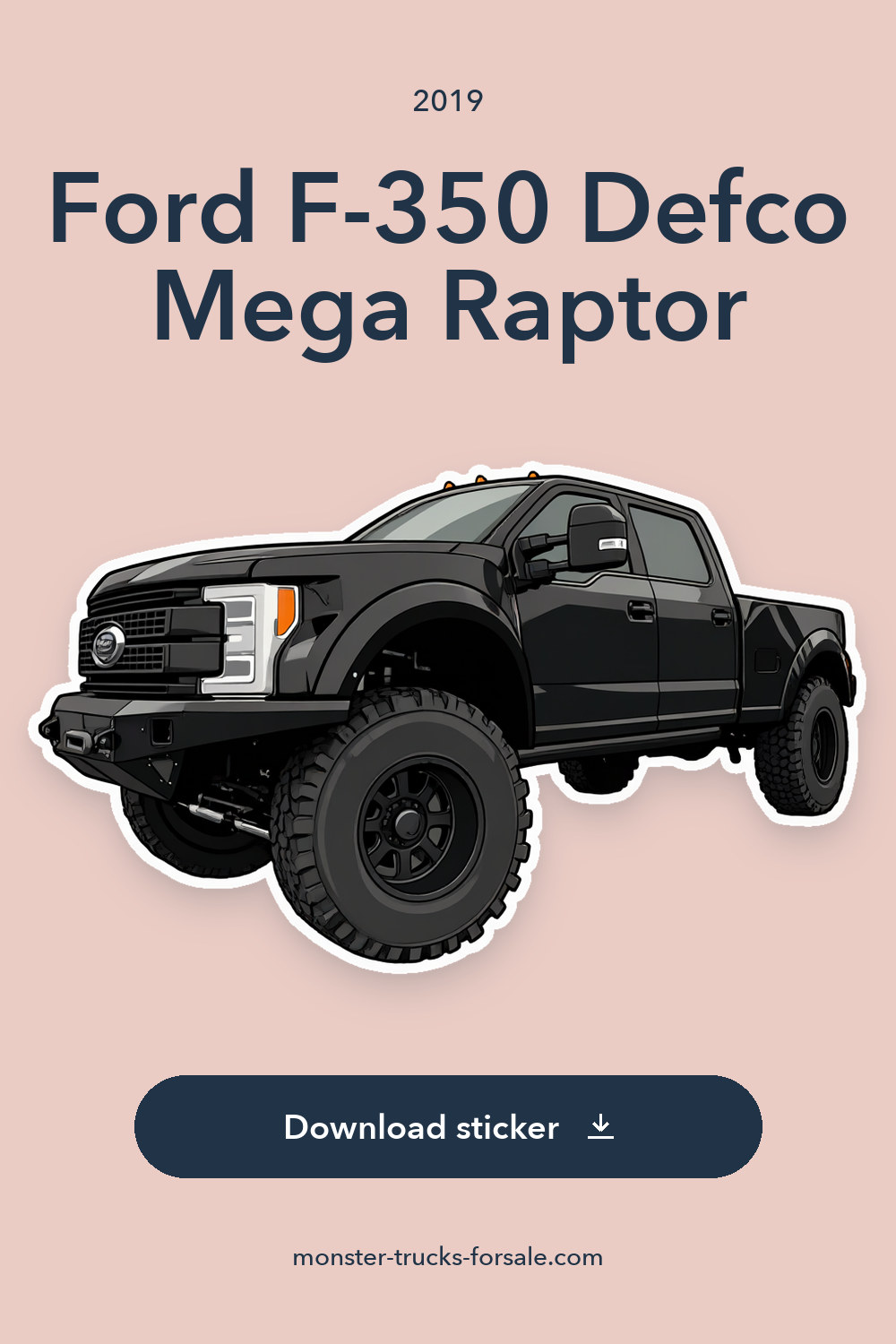 2019 Ford F-350 Defco Mega Raptor sticker preview