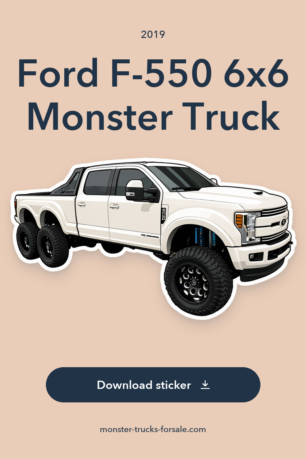 2019 Ford F-550 6×6 Monster Truck sticker preview