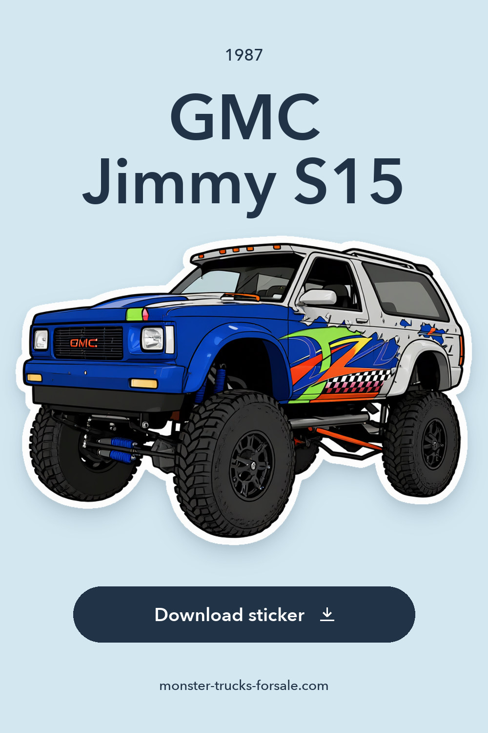 1987 GMC Jimmy S15 sticker preview