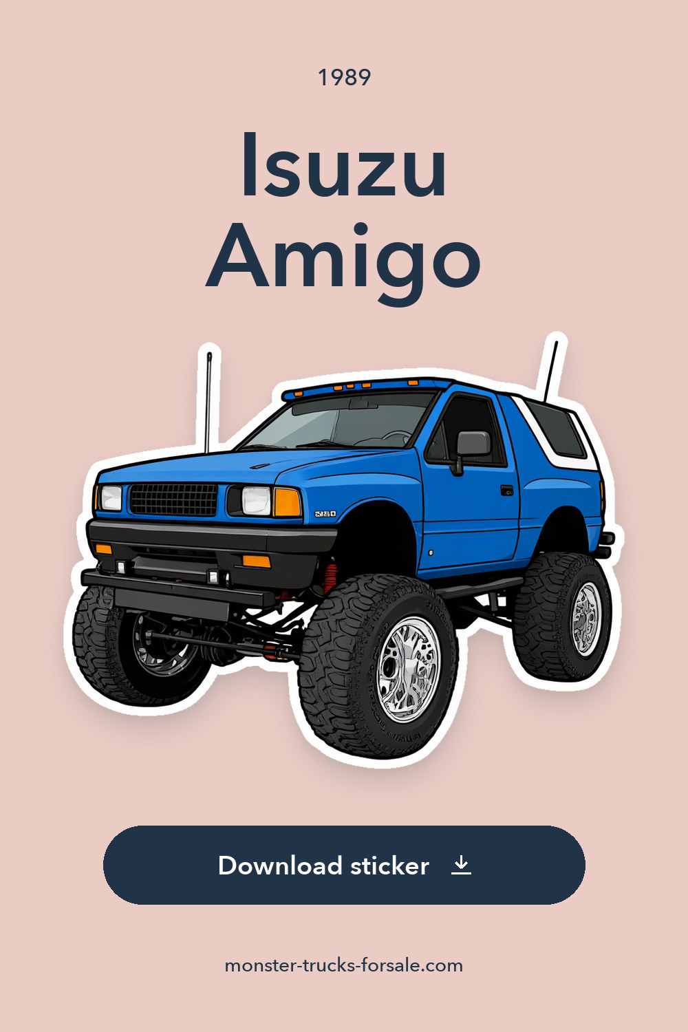 1989 Isuzu Amigo sticker preview