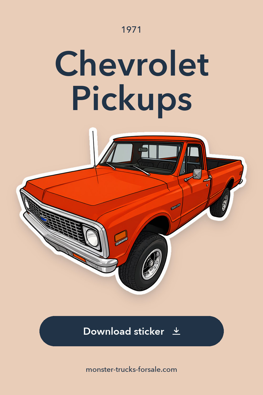 1971 Chevrolet Pickups sticker preview