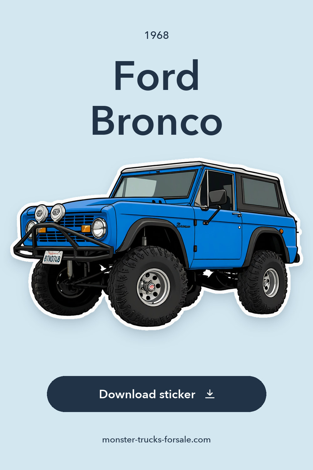 1968 Ford Bronco sticker preview