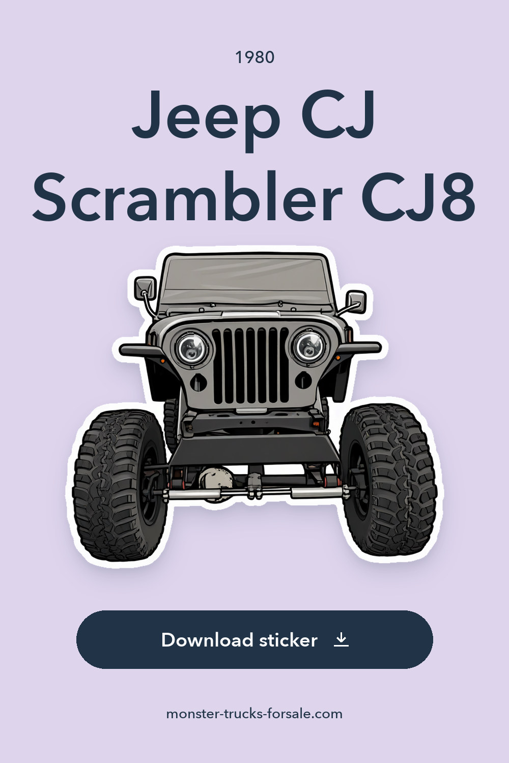 1980 Jeep CJ Scrambler CJ8 sticker preview