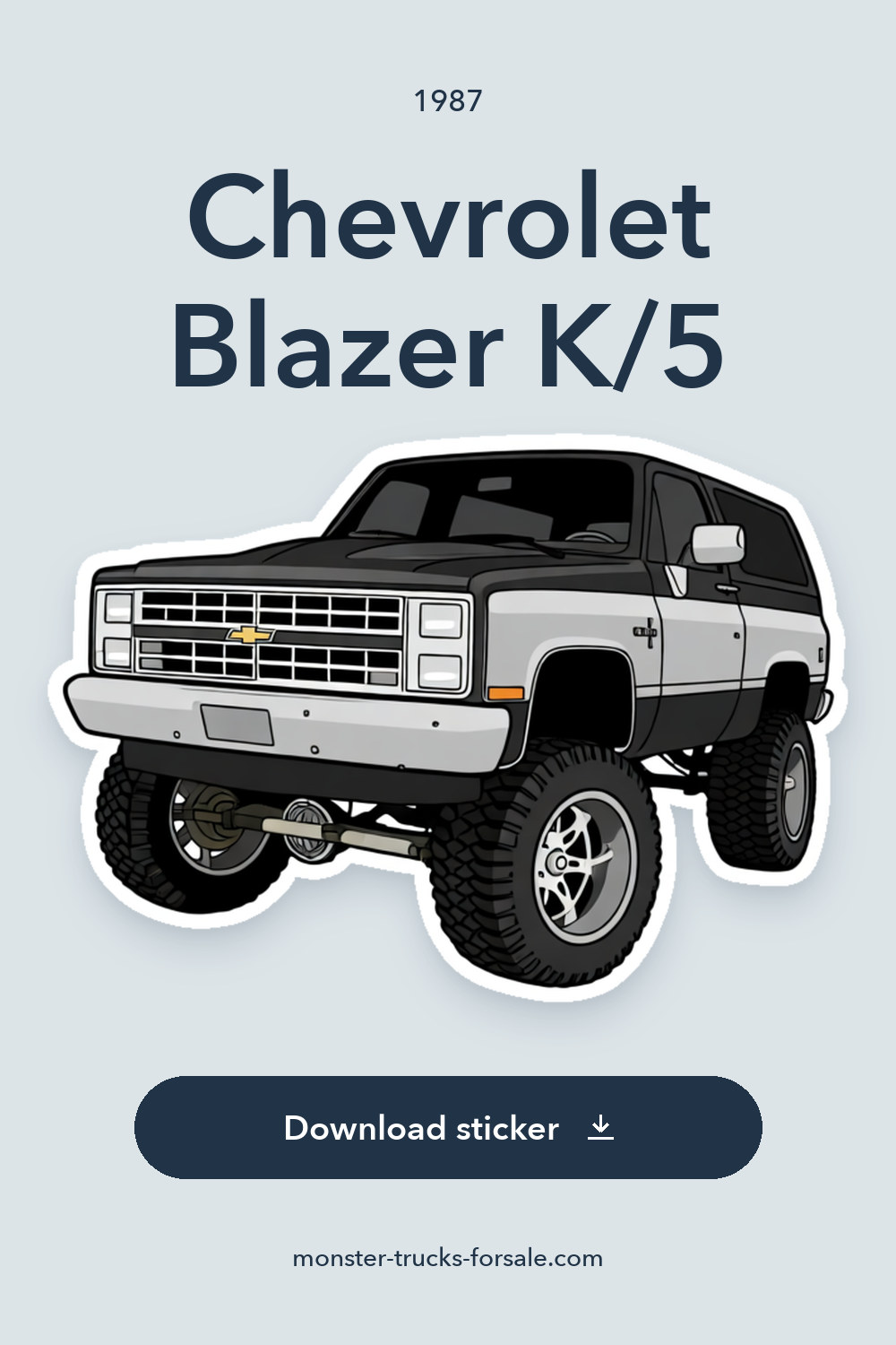 1987 Chevrolet Blazer K/5 sticker preview