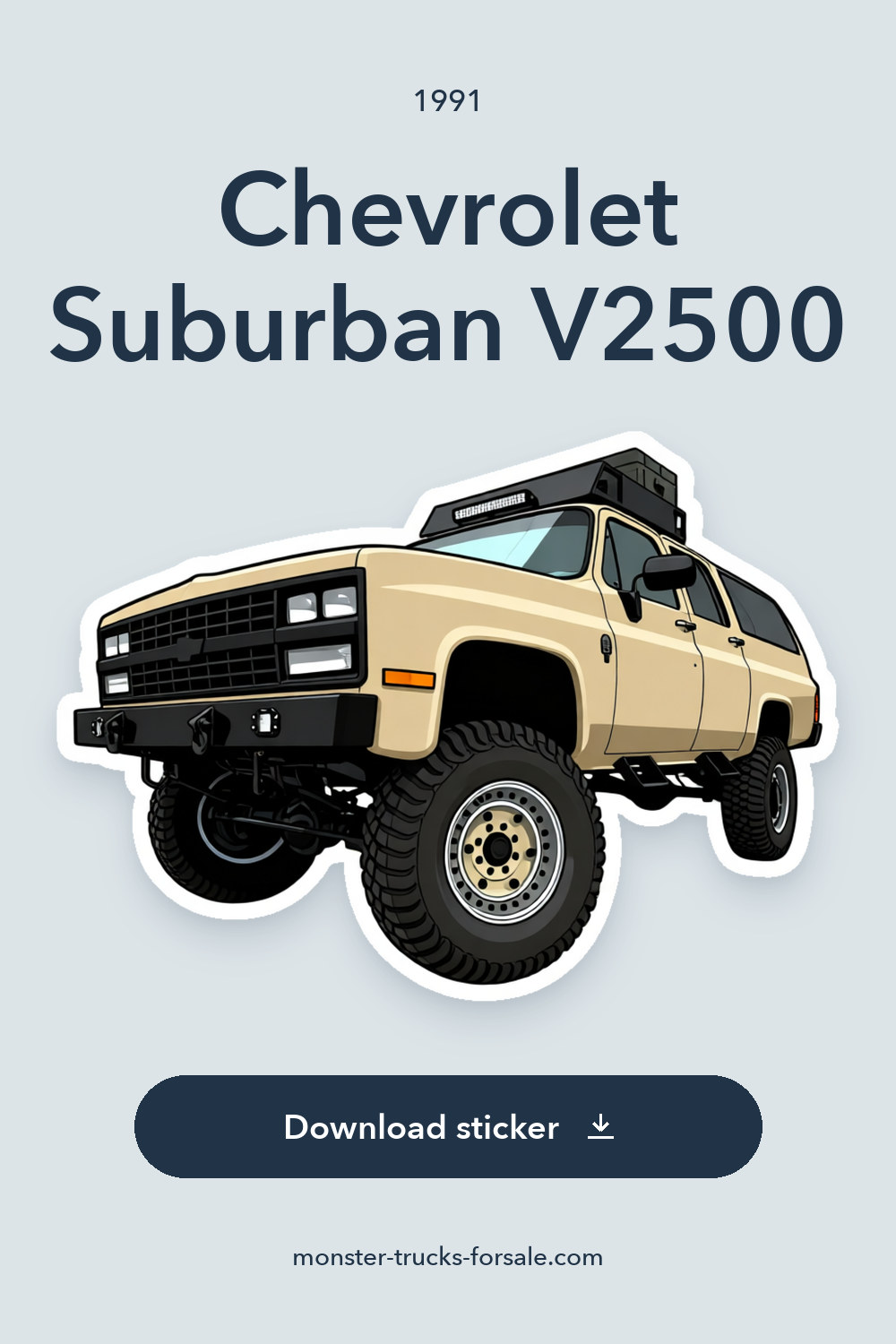 1991 Chevrolet Suburban V2500 sticker preview